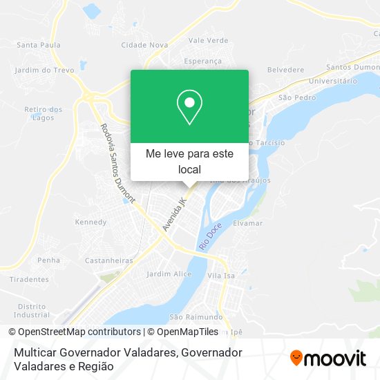 Multicar Governador Valadares mapa