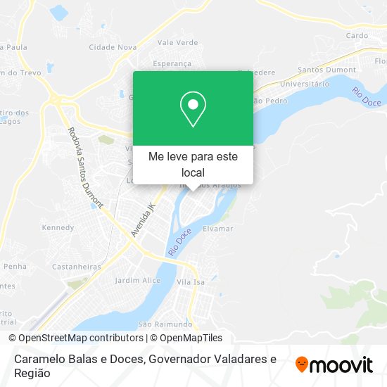 Caramelo Balas e Doces mapa