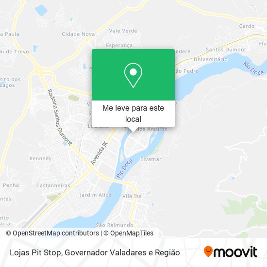 Lojas Pit Stop mapa