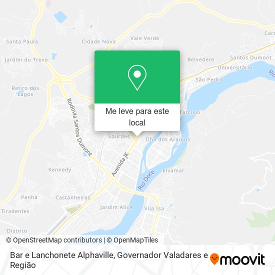 Bar e Lanchonete Alphaville mapa