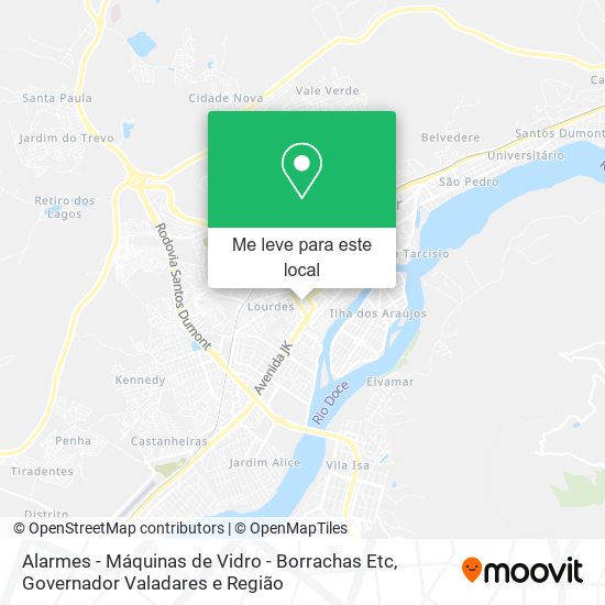 Alarmes - Máquinas de Vidro - Borrachas Etc mapa