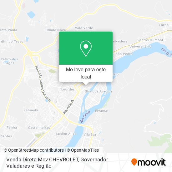 Venda Direta Mcv CHEVROLET mapa