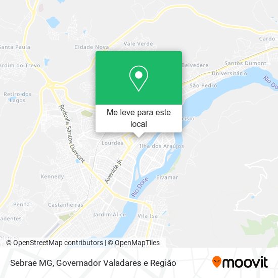 Sebrae MG mapa