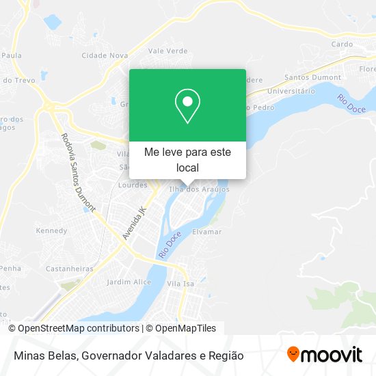 Minas Belas mapa