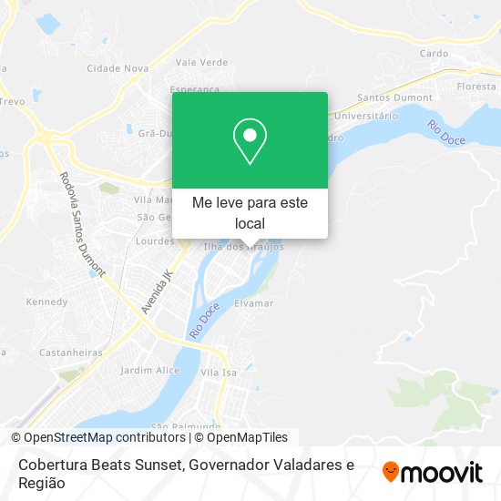 Cobertura Beats Sunset mapa