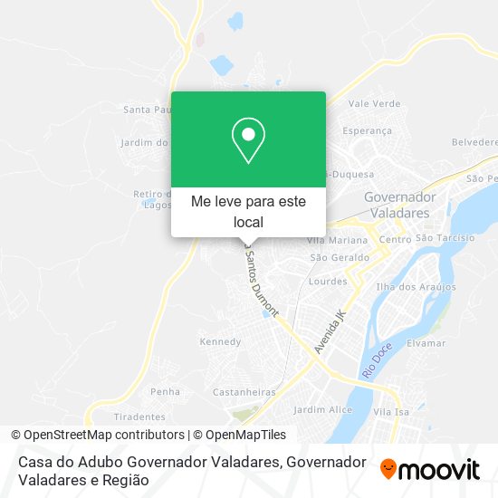 Casa do Adubo Governador Valadares mapa