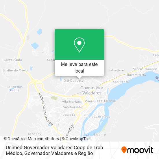 Unimed Governador Valadares Coop de Trab Médico mapa