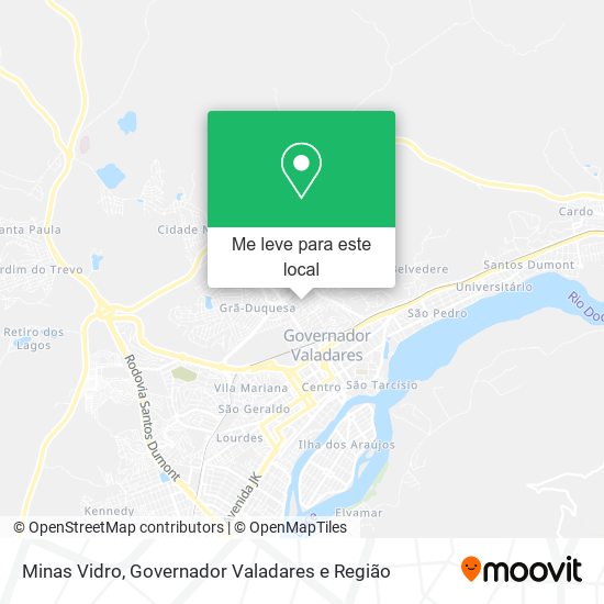 Minas Vidro mapa