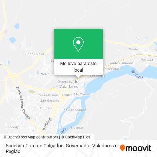 Sucesso Com de Calçados mapa