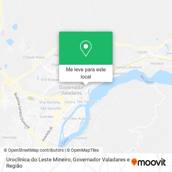 Uroclínica do Leste Mineiro mapa