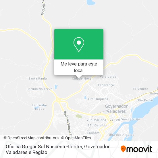 Oficina Gregar Sol Nascente-Ibiriter mapa