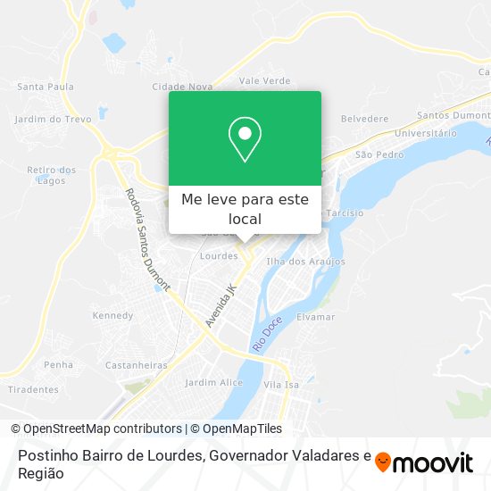 Postinho Bairro de Lourdes mapa