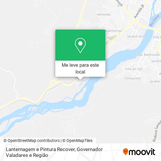 Lanternagem e Pintura Recover mapa