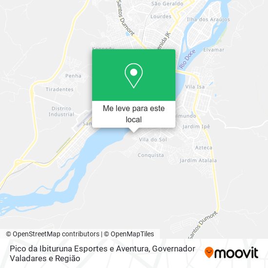 Pico da Ibituruna Esportes e Aventura mapa