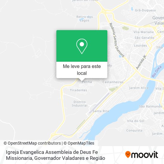 Igreja Evangelica Assembleia de Deus Fe Missionaria mapa