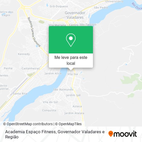 Academia Espaço Fitness mapa