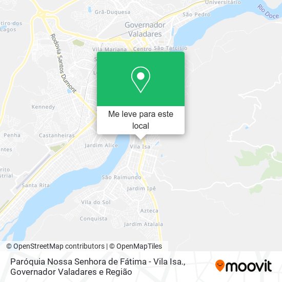 Paróquia Nossa Senhora de Fátima - Vila Isa. mapa