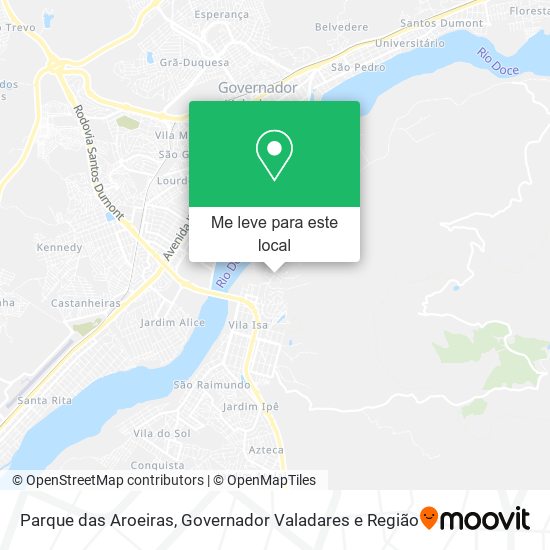 Parque das Aroeiras mapa