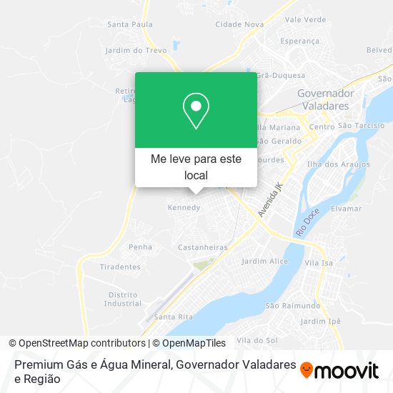 Premium Gás e Água Mineral mapa