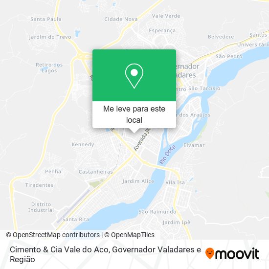 Cimento & Cia Vale do Aco mapa