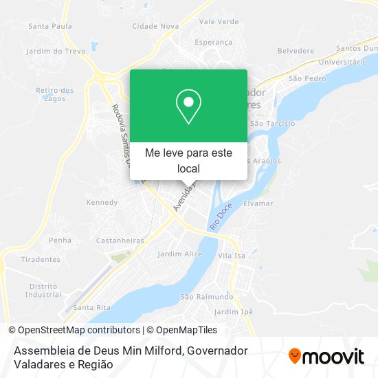 Assembleia de Deus Min Milford mapa