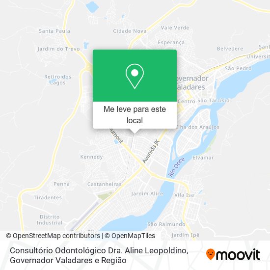 Consultório Odontológico Dra. Aline Leopoldino mapa