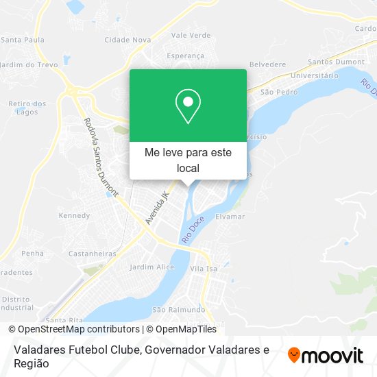 Valadares Futebol Clube mapa