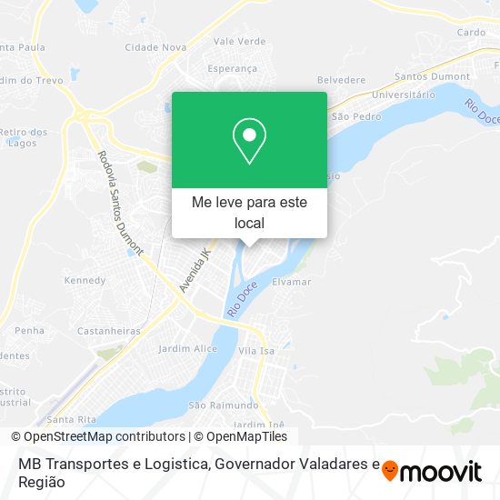 MB Transportes e Logistica mapa