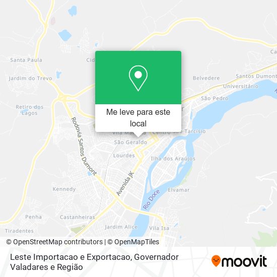 Leste Importacao e Exportacao mapa