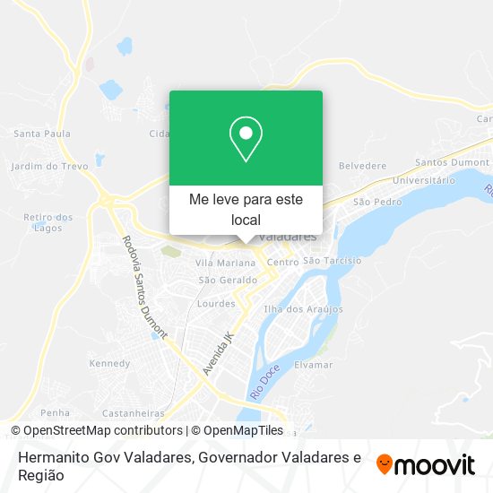 Hermanito Gov Valadares mapa