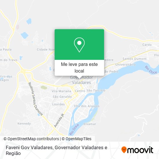 Faveni Gov Valadares mapa