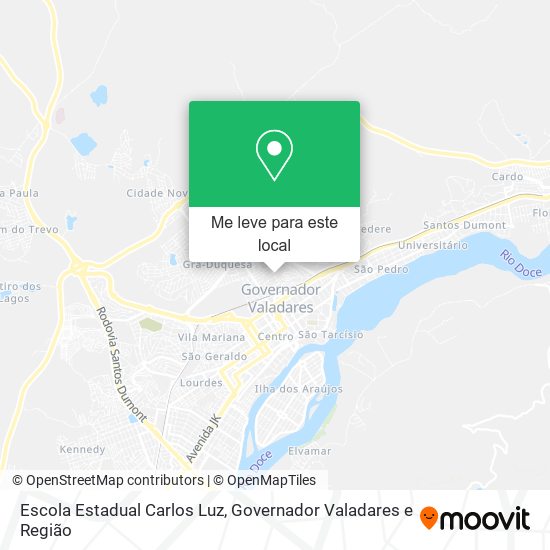 Escola Estadual Carlos Luz mapa