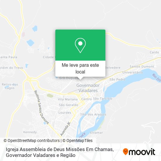 Igreja Assembleia de Deus Missões Em Chamas mapa