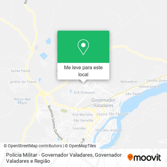 Polícia Militar - Governador Valadares mapa