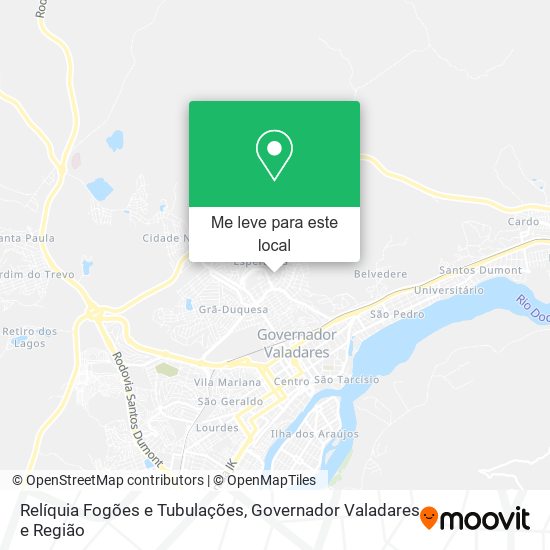 Relíquia Fogões e Tubulações mapa
