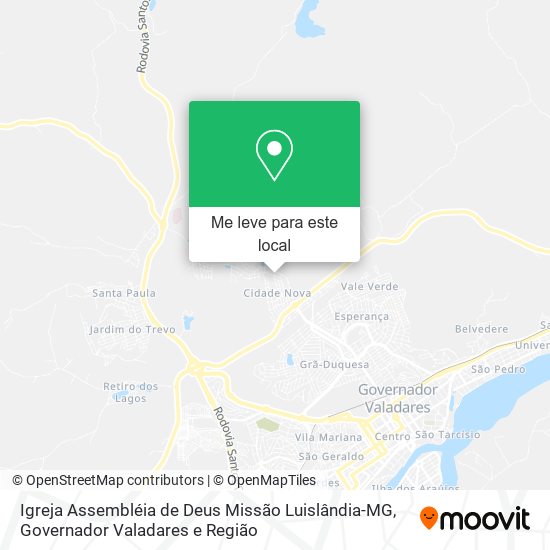 Igreja Assembléia de Deus Missão Luislândia-MG mapa