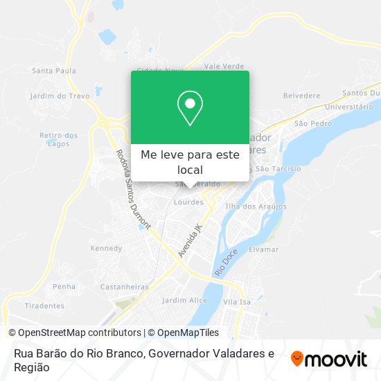 Rua Barão do Rio Branco mapa