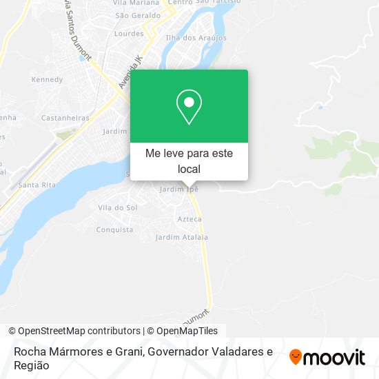 Rocha Mármores e Grani mapa