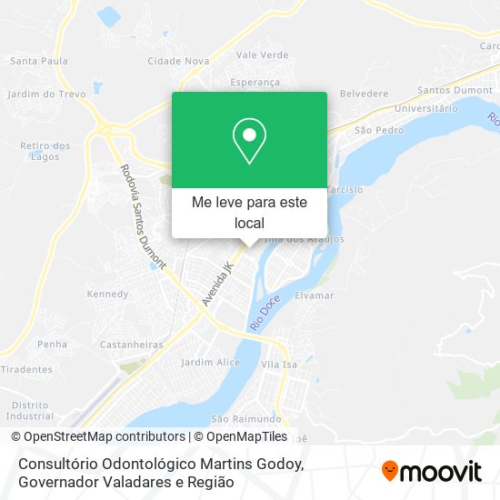 Consultório Odontológico Martins Godoy mapa