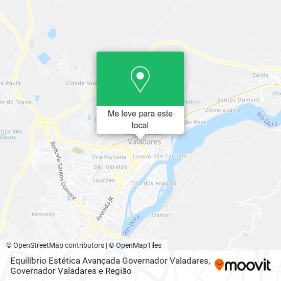 Equilíbrio Estética Avançada Governador Valadares mapa