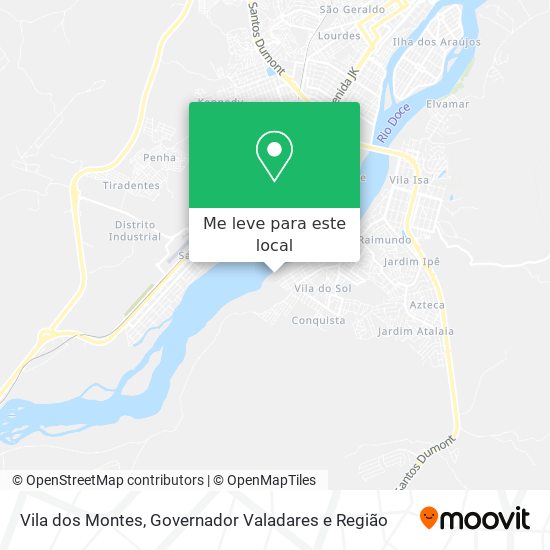 Vila dos Montes mapa