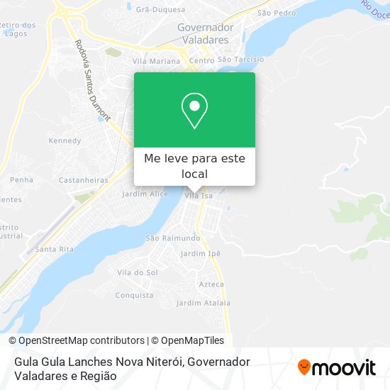 Gula Gula Lanches Nova Niterói mapa