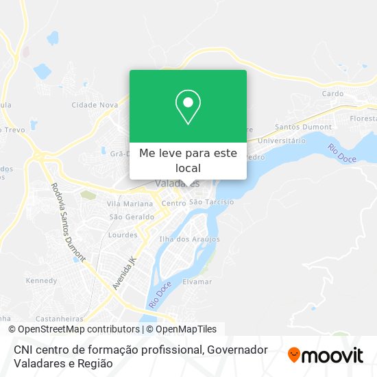 CNI centro de formação profissional mapa