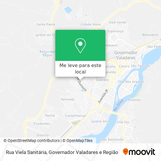 Rua Viela Sanitária mapa