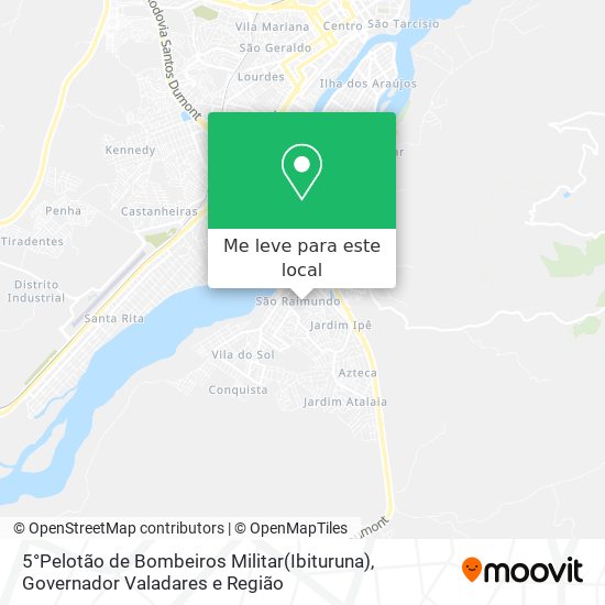 5°Pelotão de Bombeiros Militar(Ibituruna) mapa