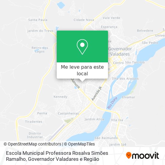 Escola Municipal Professora Rosalva Simões Ramalho mapa