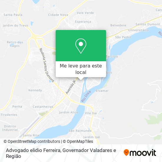 Advogado elidio Ferreira mapa