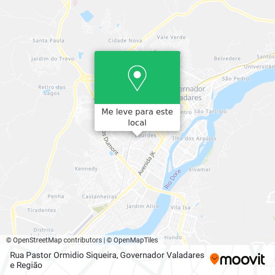 Rua Pastor Ormidio Siqueira mapa