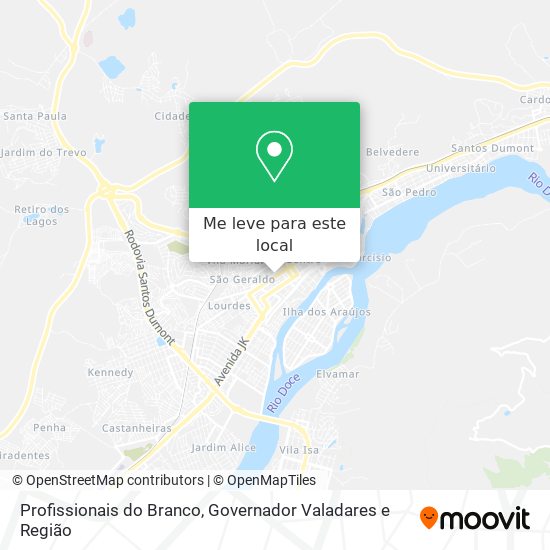 Profissionais do Branco mapa