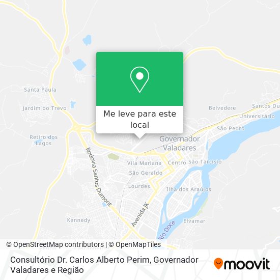 Consultório Dr. Carlos Alberto Perim mapa